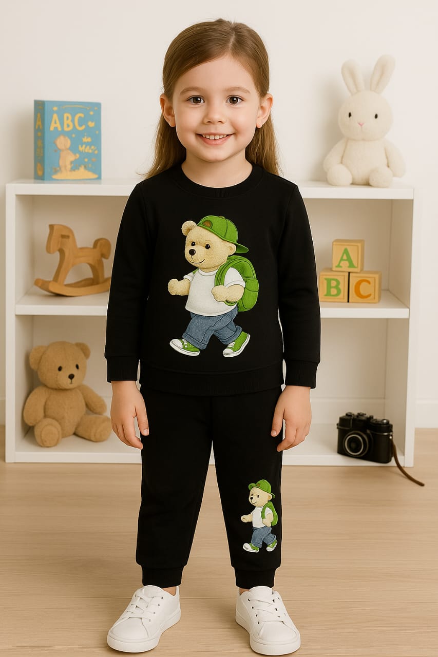 Soft Cotton Teddy Bear Pajama Set for Girls RGGS1