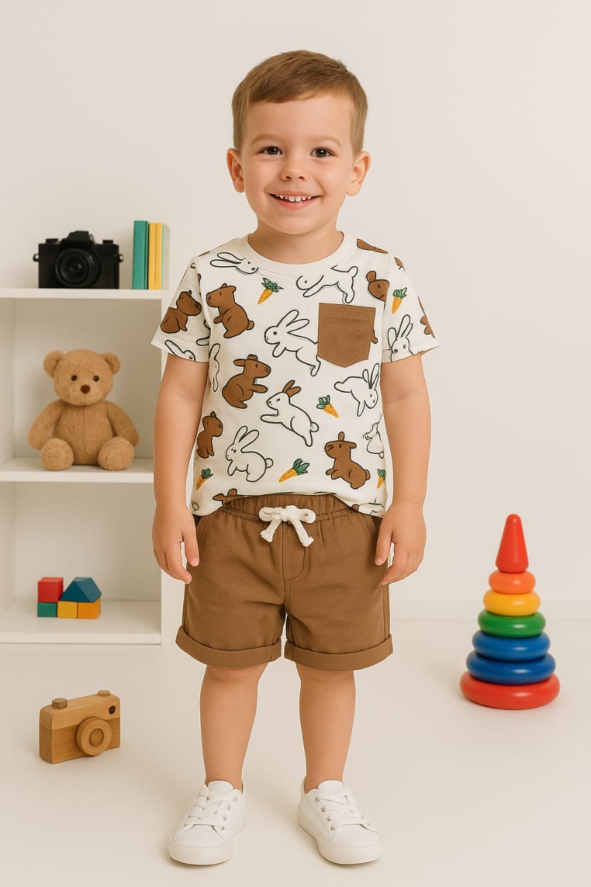 Casual Boys printed outfit set Tee & Shorts RGBSS7
