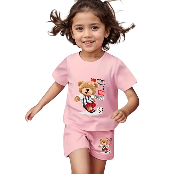 Cuddly Teddy Girls Tee & Shorts Set RGSGS5