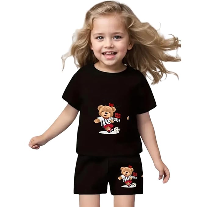 Cuddly Teddy Girls Tee & Shorts Set RGSGS5