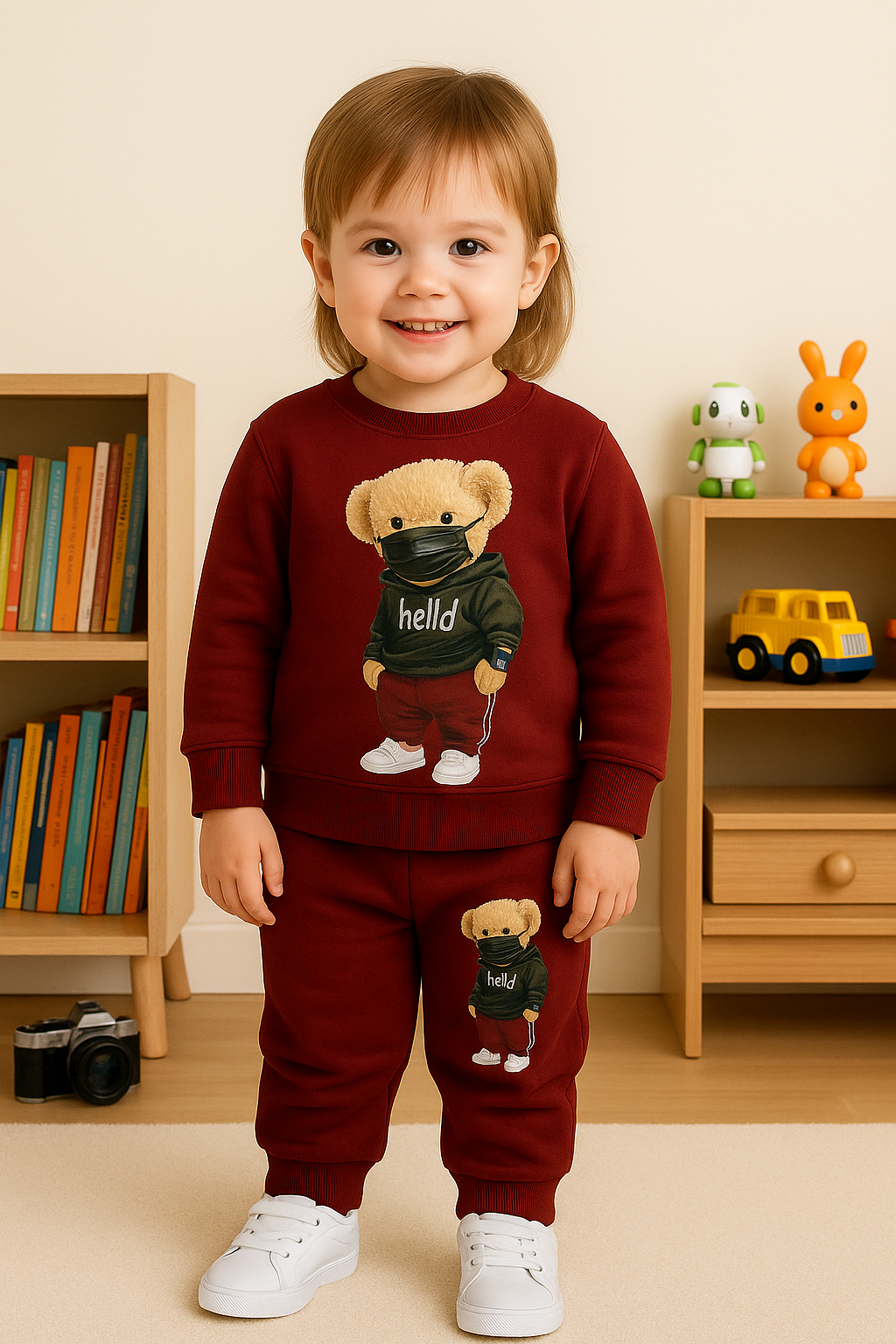 Comfy & Cute: Teddy Pajama Style Outfit for girls RGGS9