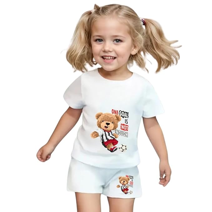 Cuddly Teddy Girls Tee & Shorts Set RGSGS5