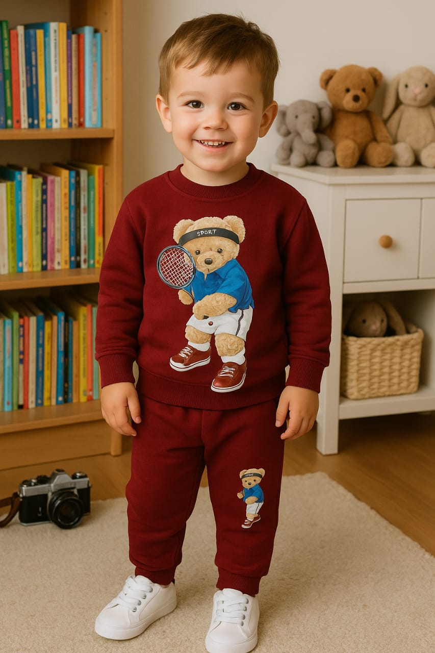 Cute Teddy printed pajama set for boys BS11