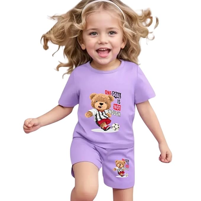 Cuddly Teddy Girls Tee & Shorts Set RGSGS5