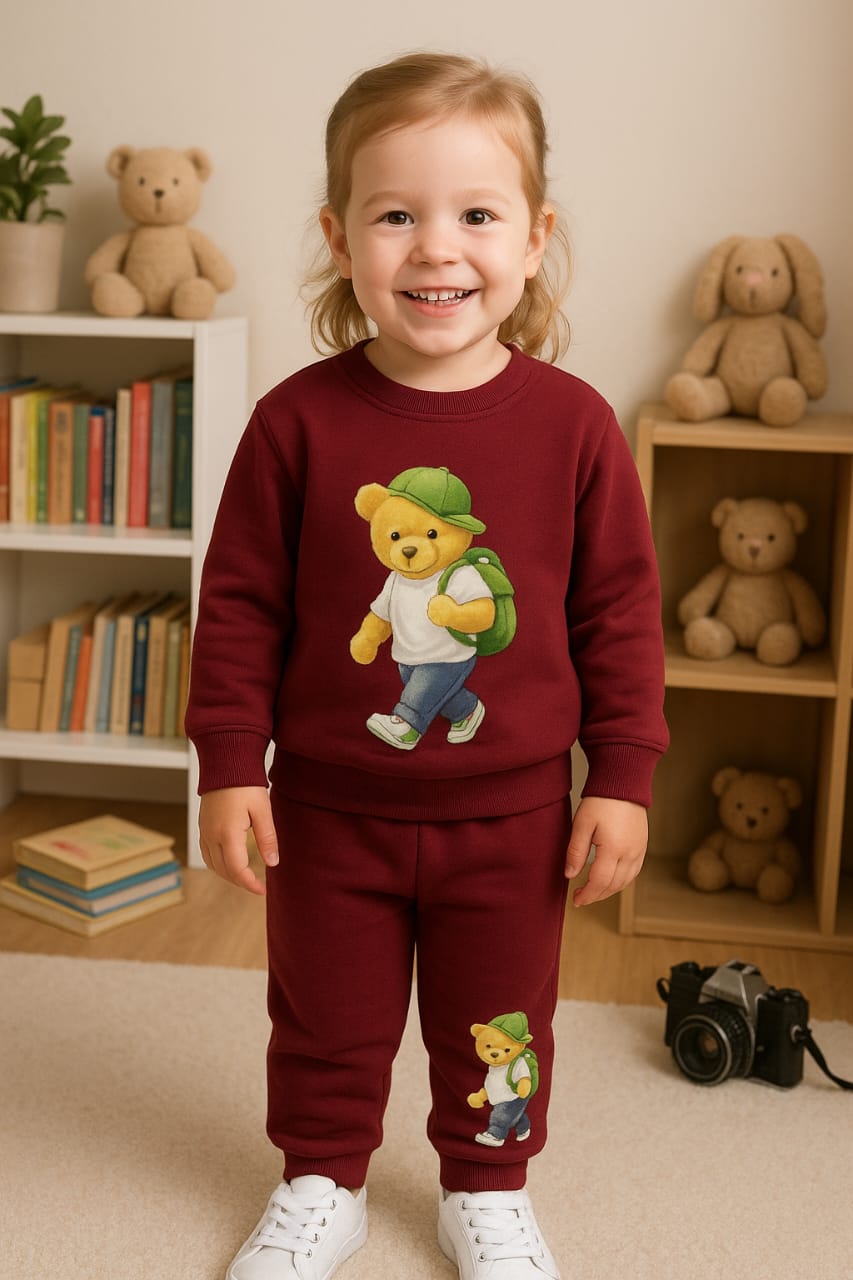 Soft Cotton Teddy Bear Pajama Set for Girls RGGS1