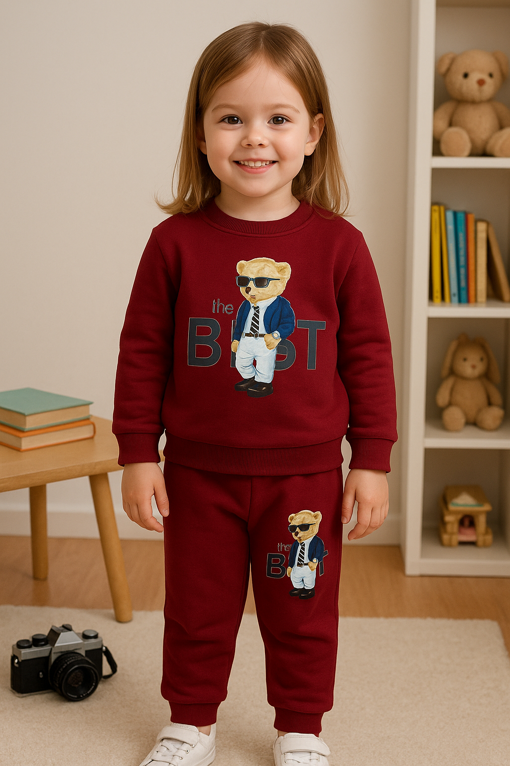 Trendy Teddy Pajamas – Girls 2-Piece Set RGGS2