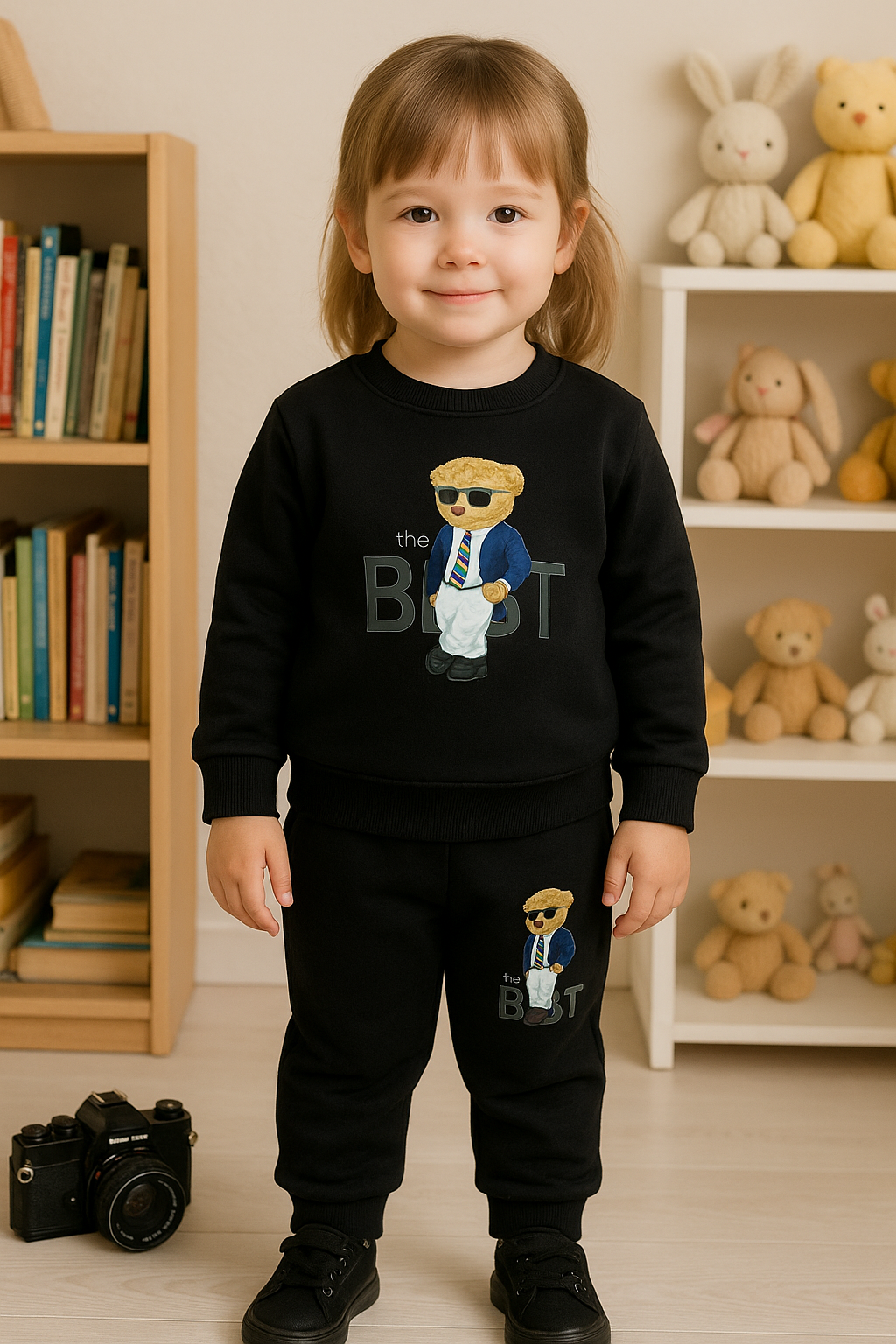 Trendy Teddy Pajamas – Girls 2-Piece Set RGGS2