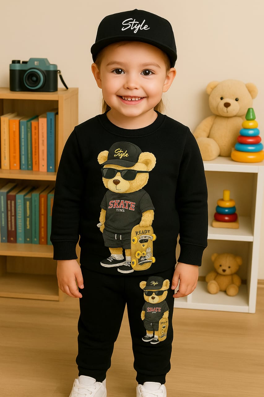 Soft Girls Pajamas with Cute Bear Design RGGS3