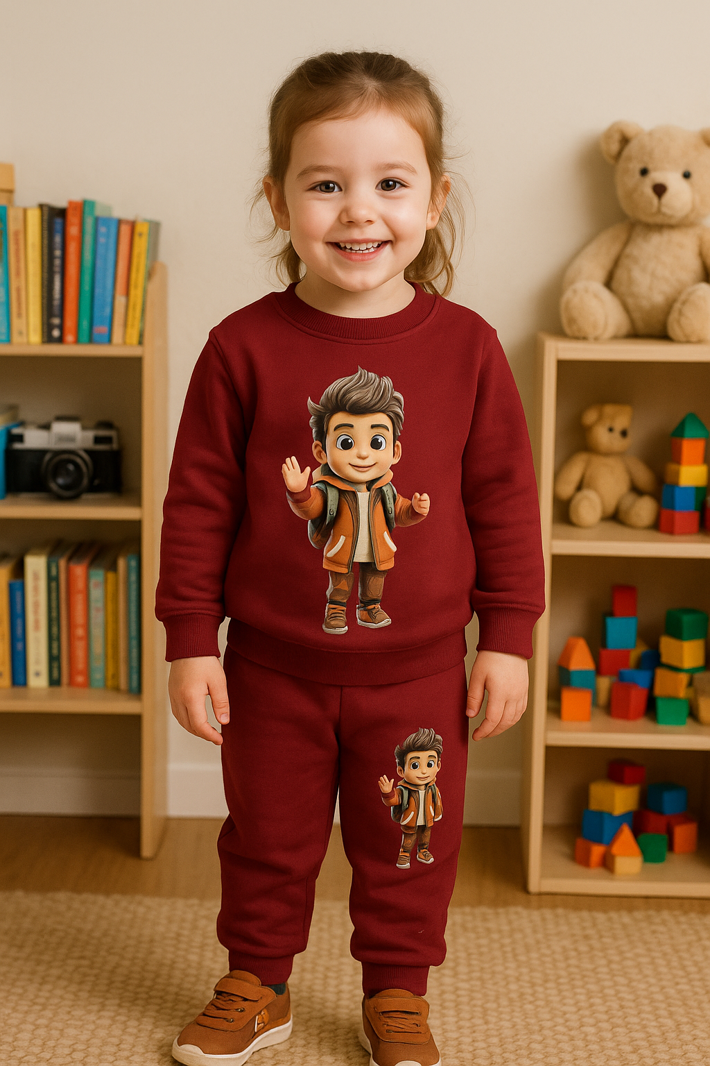 Cartoon printed pajama set for girls RGGS4