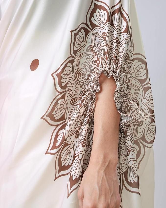 Elegance Meets Ease – Satin Silk Kaftan Saree