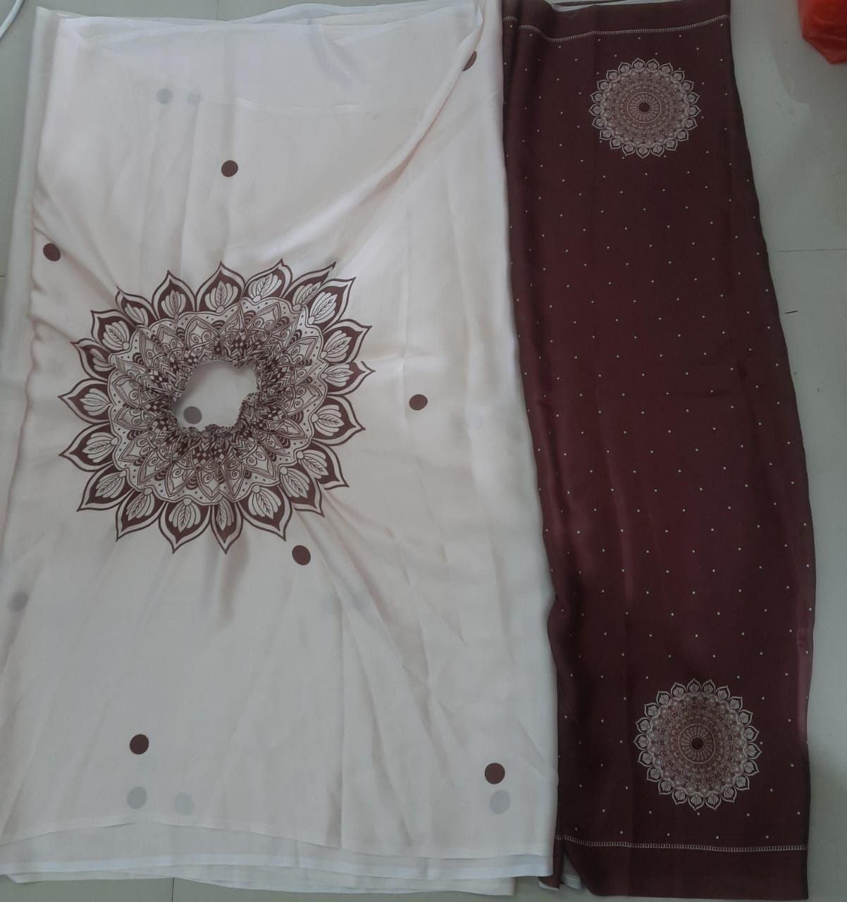 Elegance Meets Ease – Satin Silk Kaftan Saree