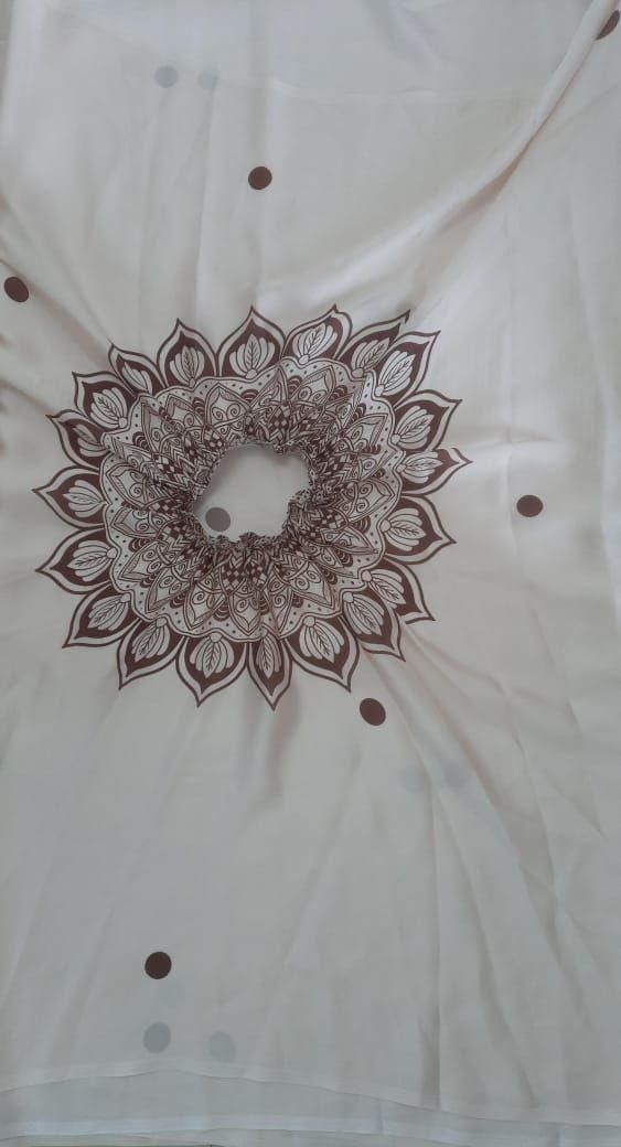 Elegance Meets Ease – Satin Silk Kaftan Saree