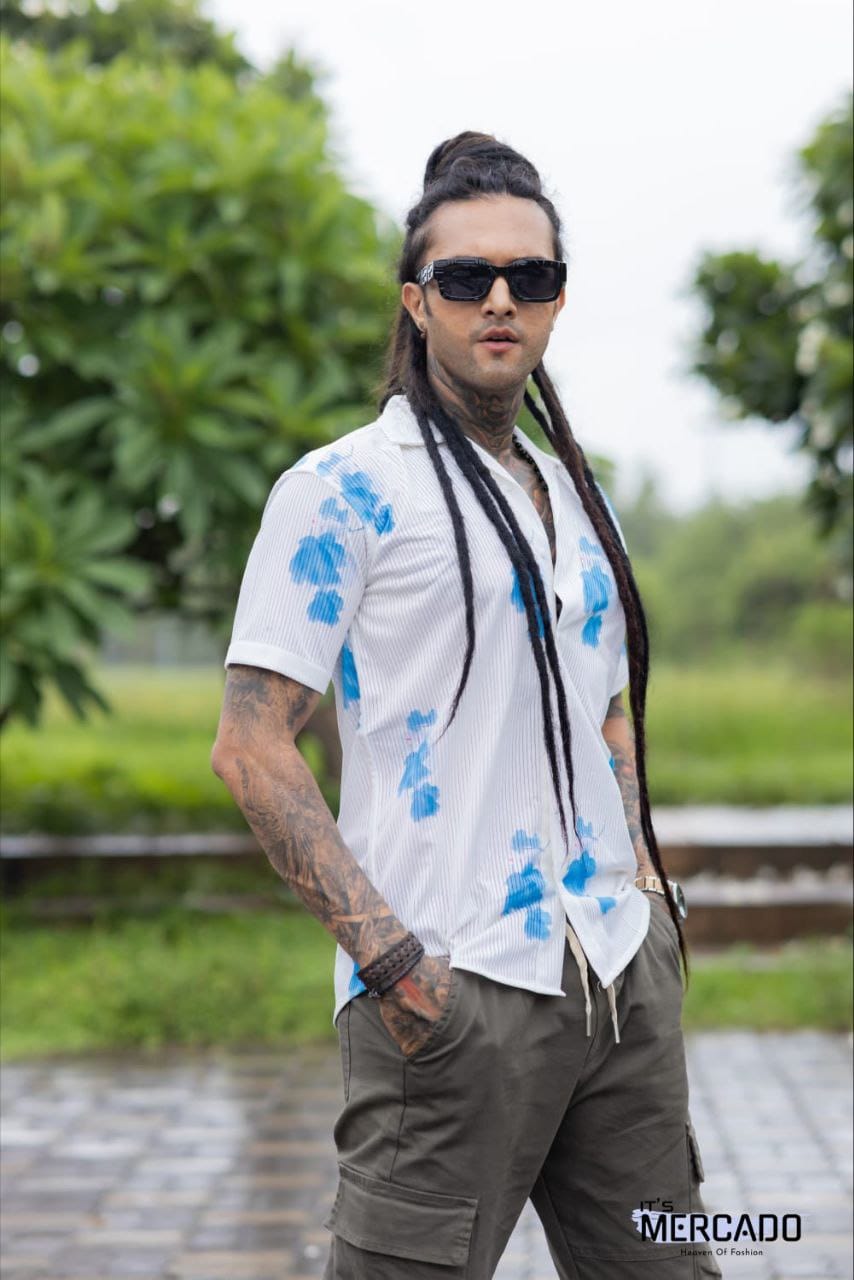 SUPERB IMPORTED REEBOOK FABRIC FANCY HALF SLEEVE PRINTER SHIRT -TAREEFA