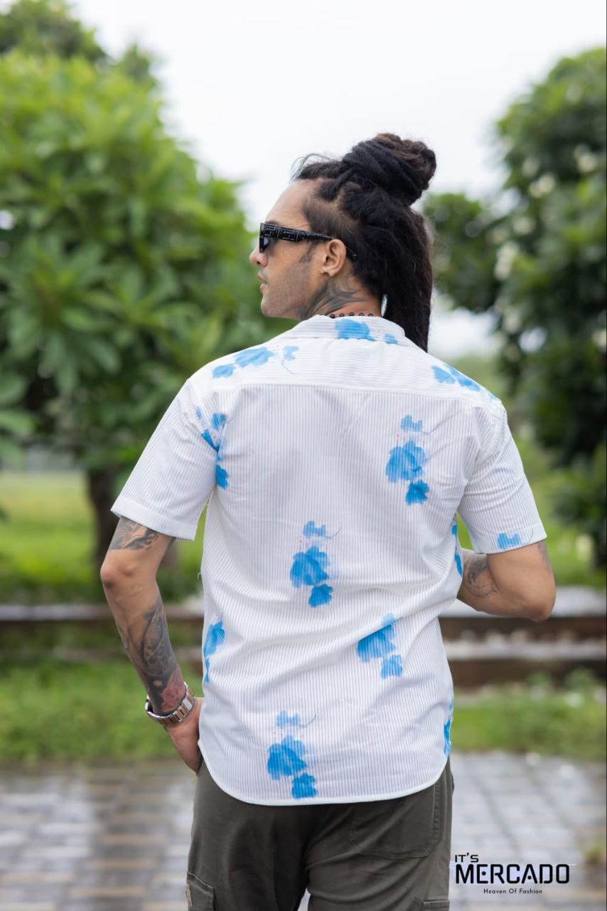 SUPERB IMPORTED REEBOOK FABRIC FANCY HALF SLEEVE PRINTER SHIRT -TAREEFA