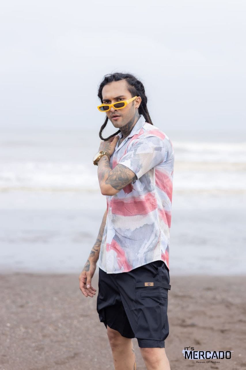 SUPERB IMPORTED REEBOOK FABRIC FANCY HALF SLEEVE PRINTER SHIRT -TAREEFA