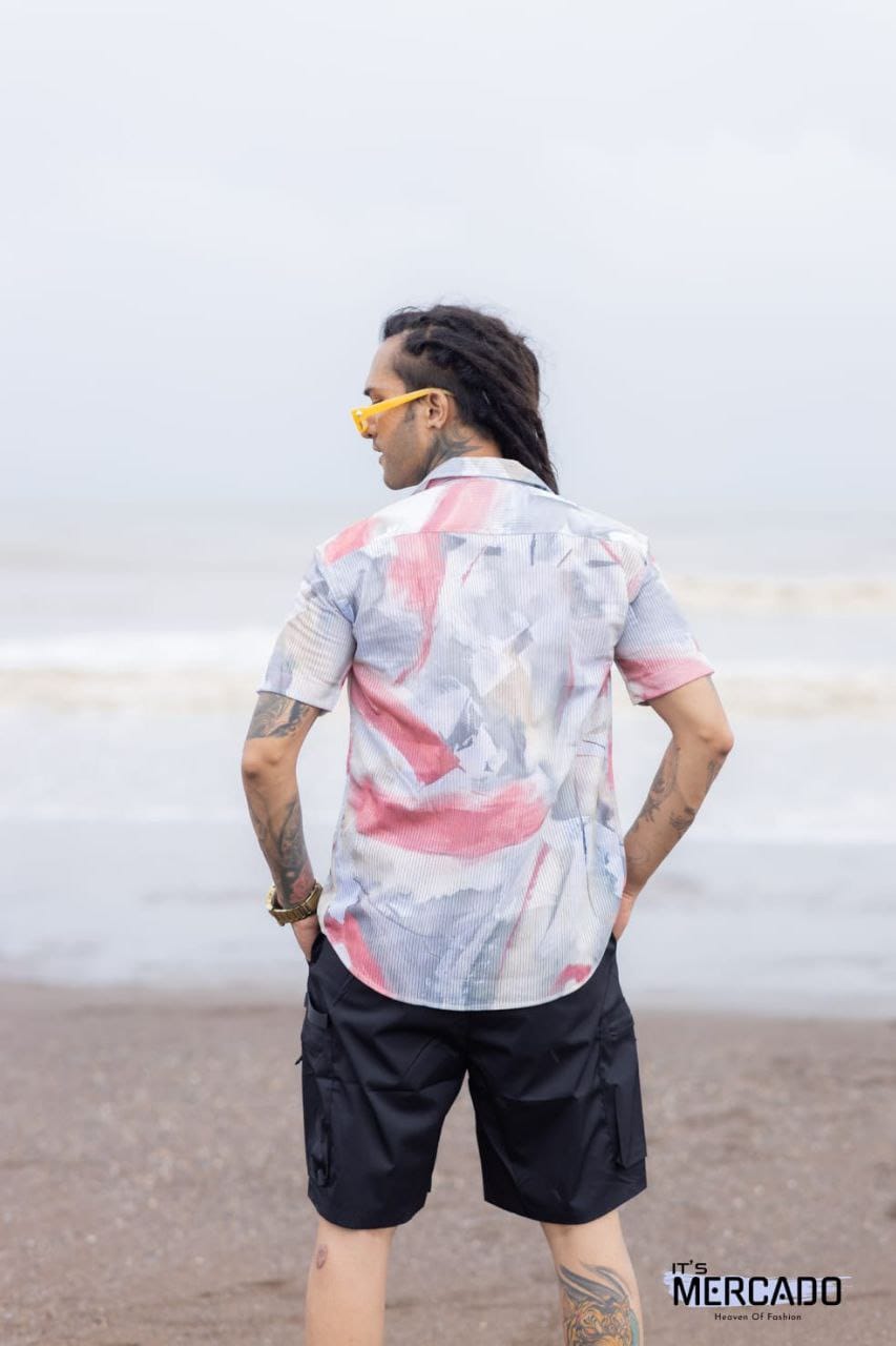 SUPERB IMPORTED REEBOOK FABRIC FANCY HALF SLEEVE PRINTER SHIRT -TAREEFA