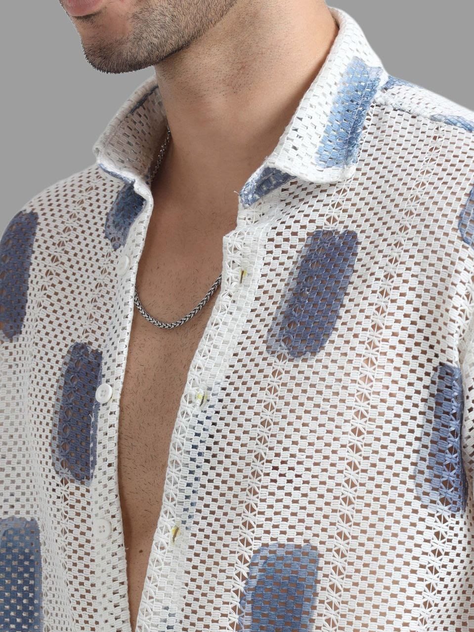 SUPERB IMPORTED PURE KINET FABRIC PRINTED FULL SLEEVE SHIRT - Tareefa