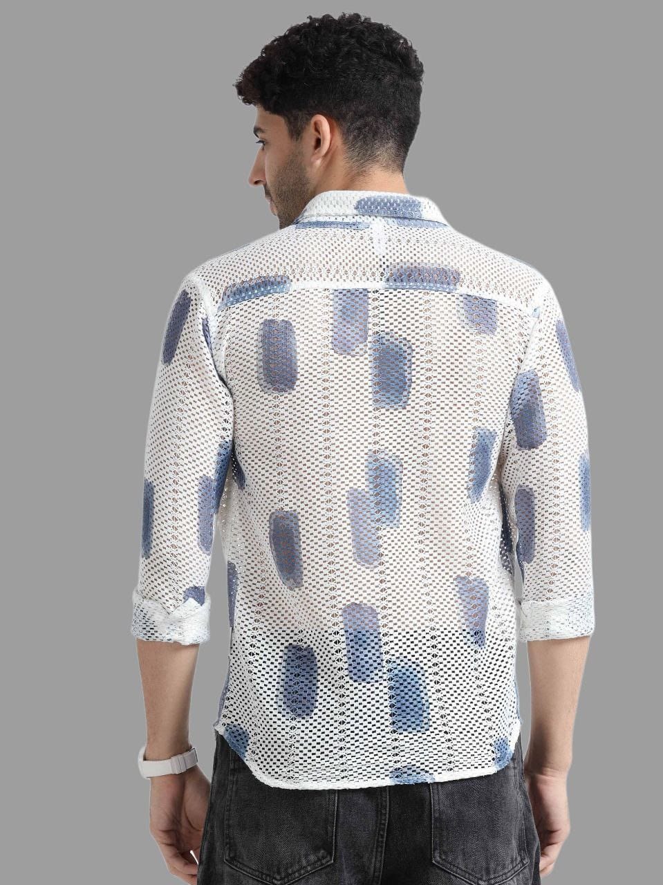 SUPERB IMPORTED PURE KINET FABRIC PRINTED FULL SLEEVE SHIRT - Tareefa
