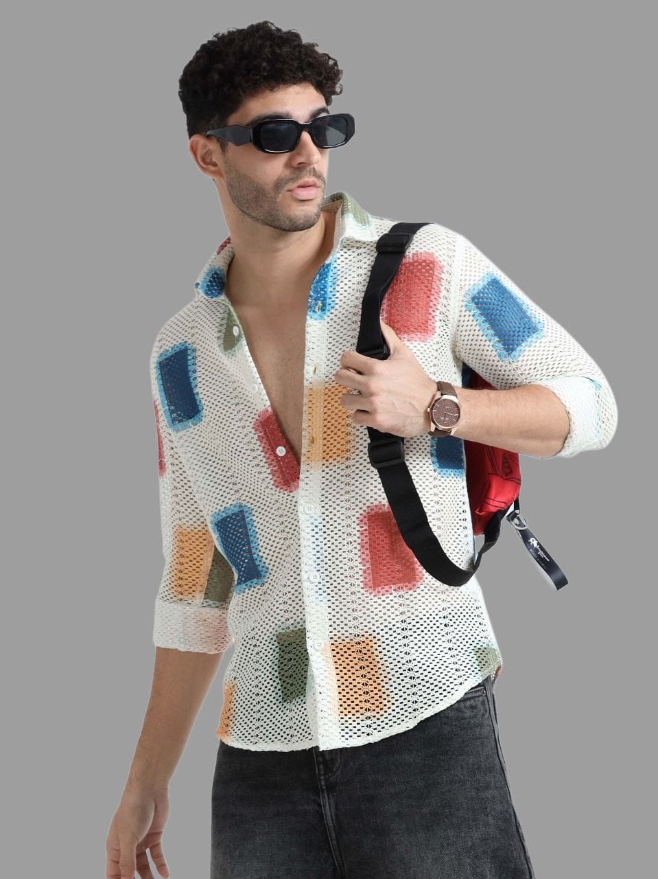 SUPERB IMPORTED PURE KINET FABRIC PRINTED FULL SLEEVE SHIRT - Tareefa