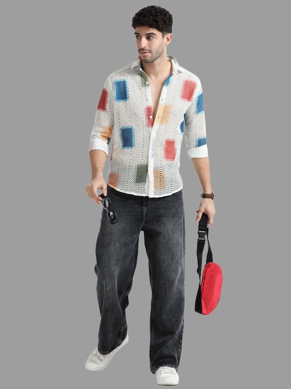 SUPERB IMPORTED PURE KINET FABRIC PRINTED FULL SLEEVE SHIRT - Tareefa