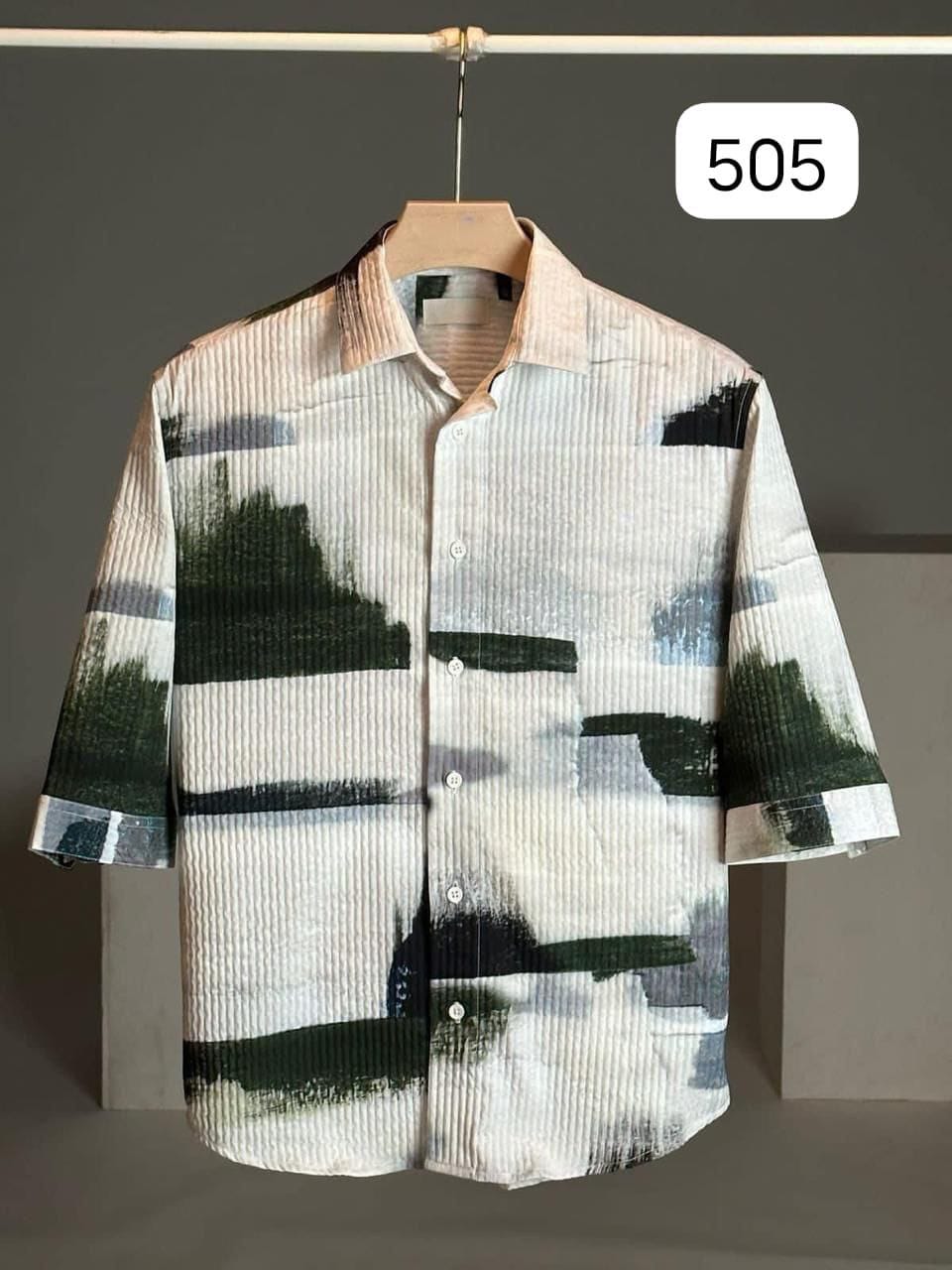 SUPERB IMPORTED REBOOK FABRIC FANCY PRINT SHIRT - Tareefa