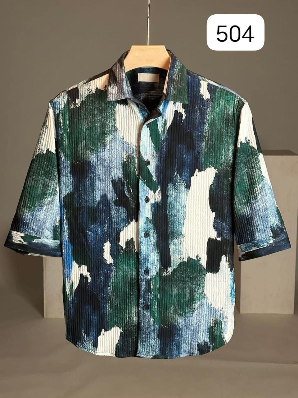 SUPERB IMPORTED REBOOK FABRIC FANCY PRINT SHIRT - Tareefa