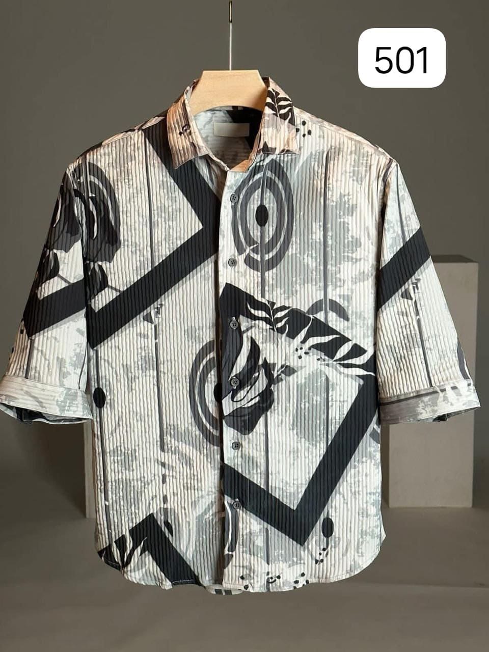 SUPERB IMPORTED REBOOK FABRIC FANCY PRINT SHIRT - Tareefa