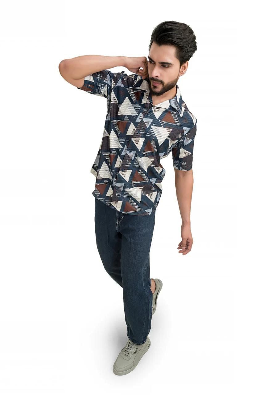 MEN'S EXCLUSIVE  COTTAN FABRIC PRINTED HALF SLEEVE SHIRT By Tareefa