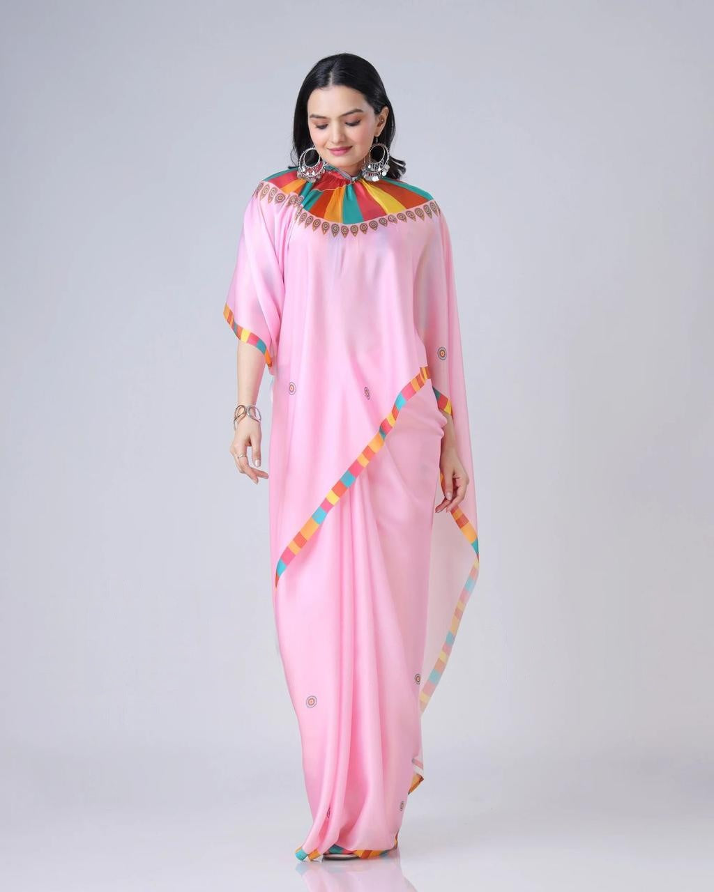 Designer Free hand crepe silk saree- TAREEFA