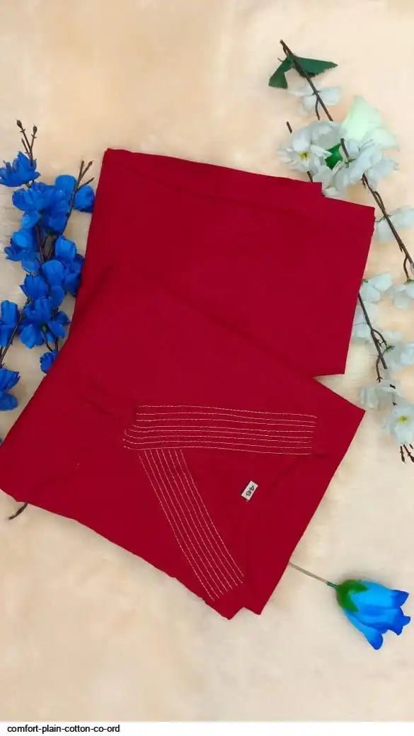 Red Radiance: Bold & Beautiful Co-Ord set by Tareefa WT04