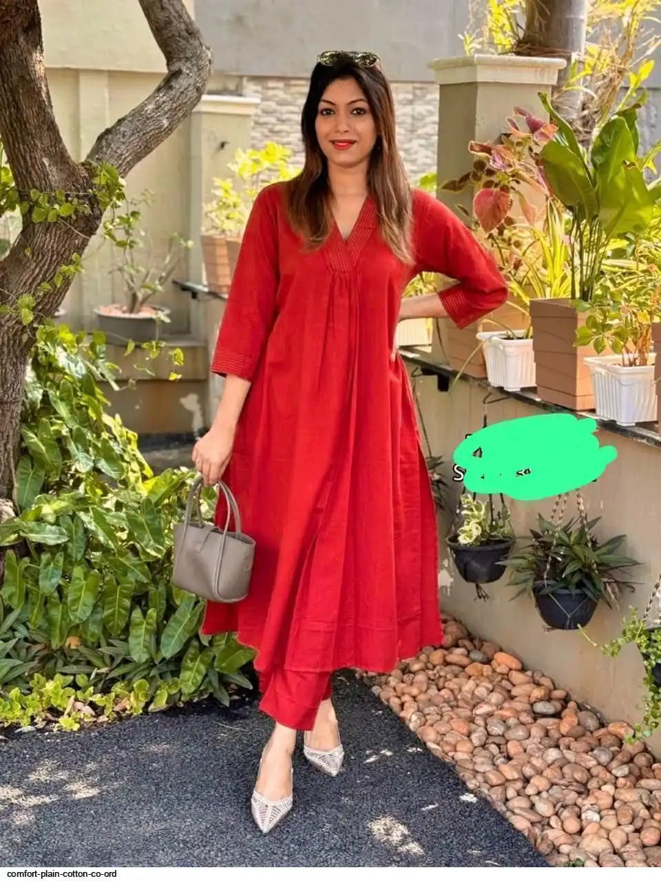 Red Radiance: Bold & Beautiful Co-Ord set by Tareefa WT04