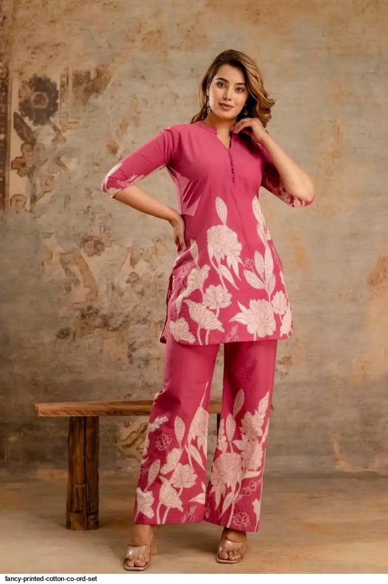 A Fun Twist on Pink and Blue Co-Ord Set, by Tareefa WT01