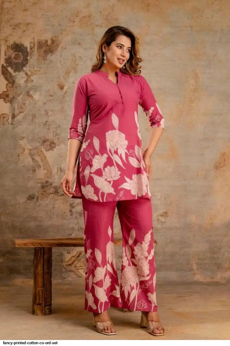 A Fun Twist on Pink and Blue Co-Ord Set, by Tareefa WT01