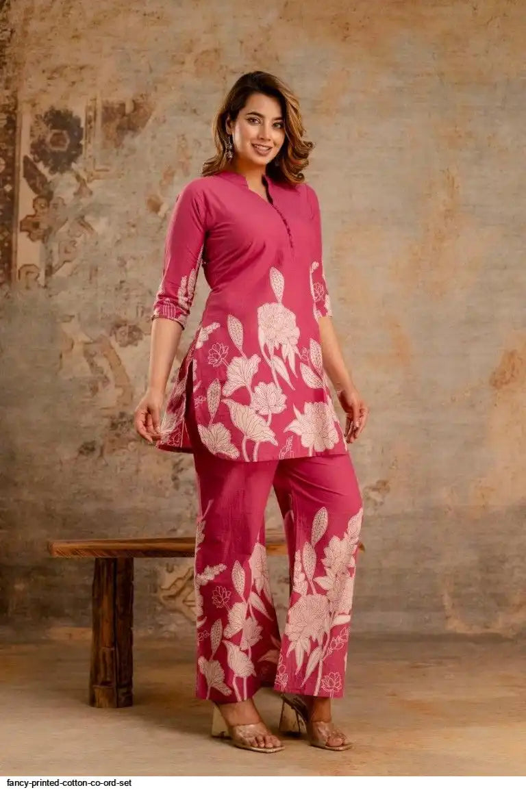 A Fun Twist on Pink and Blue Co-Ord Set, by Tareefa WT01